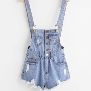 Denim Overalls Shorts NWOT
